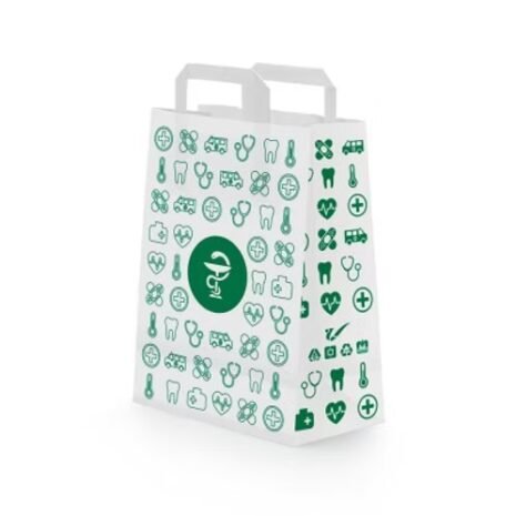 bolsa de papel para farmacia 20-11x28cm